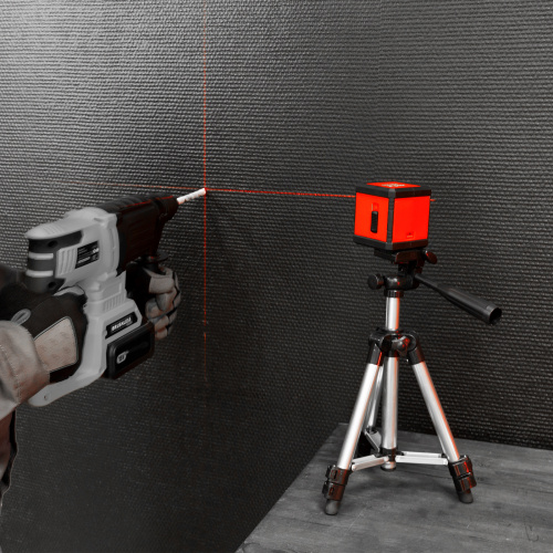 Лазерный уровень XQB RED Pro SET, 10 м, красный луч, батарейки, штатив MTX по ценам производителя в Москве с доставкой по всей России