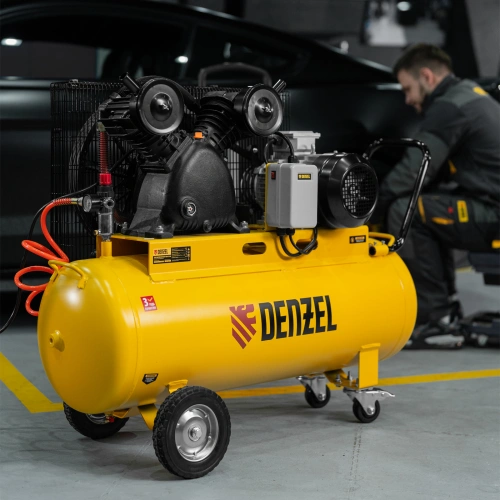 Компрессор воздушный рем. привод BCV 4000-T/100, 4,0 кВт, 100 литров, 690 л/мин Denzel по ценам производителя в Москве с доставкой по всей России