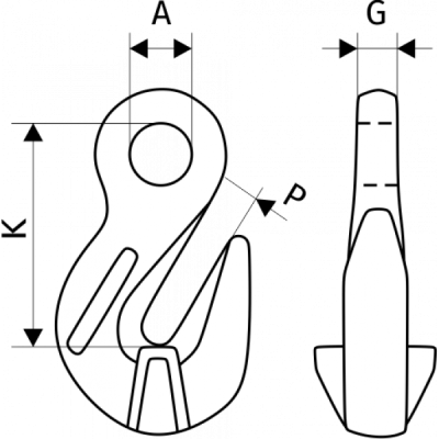 Крюк укорачивающий 15 т, размер 22-8 по ценам производителя в Москве с доставкой по всей России