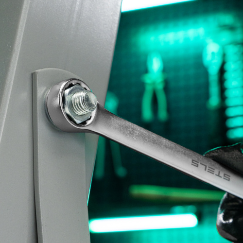 Ключ комбинированный, 23 мм, CrV, матовый хром Stels по ценам производителя в Москве с доставкой по всей России