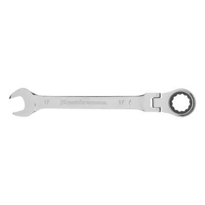 Ключ комбинированный трещоточный, 17 мм, CrV, шарнирный, зеркальный хром Matrix Professional купить в Москве с доставкой по всей России | ProtosMarket.ru