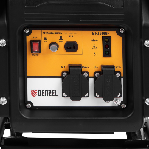 Генератор инверторный GT-3500iF, 3.5 кВт, 230 В, бак 5 л, открытый корпус, ручной старт Denzel по ценам производителя в Москве с доставкой по всей России