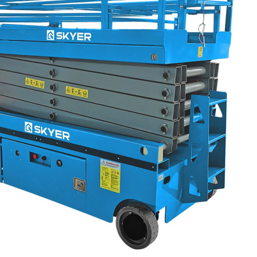 Самоходный ножничный подъемник с выдвижной платформой SKYER PL1245 по ценам производителя в Москве с доставкой по всей России