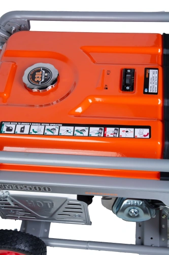 Генератор бензиновый 5,0 кВт 220В 27 л с электростартером и колесами TOR KM6500H по ценам производителя в Москве с доставкой по всей России