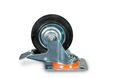 Колесо поворотное резина SCb 42 100 мм с тормозом (Y) по ценам производителя в Москве с доставкой по всей России