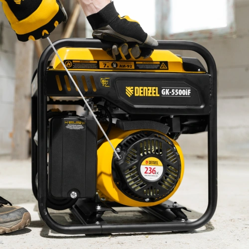 Генератор инверторный GK-5500iF, 5,5 кВт, 230 В, ручной старт DENZEL по ценам производителя в Москве с доставкой по всей России