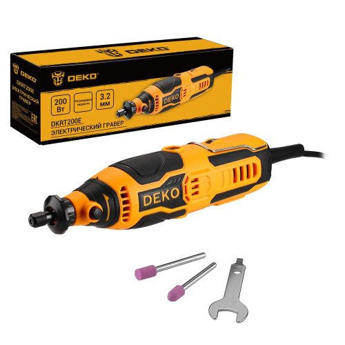 Электрический гравер DEKO DKRT200E с регулировкой скорости, 200 Вт по ценам производителя в Москве с доставкой по всей России