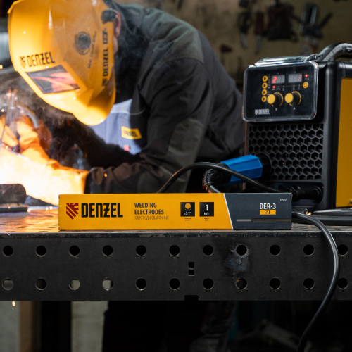 Электроды DER-3, диам. 3 мм, 1 кг, рутиловое покрытие Denzel по ценам производителя в Москве с доставкой по всей России