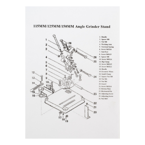 Станок для крепления УШМ COS-115 Sparta по ценам производителя в Москве с доставкой по всей России