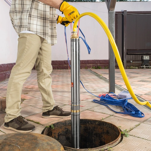 Скважинный насос DWC-3-60, центробежный, диаметр 3", 800 Вт, 3300 л/ч, напор 60 м Denzel по ценам производителя в Москве с доставкой по всей России