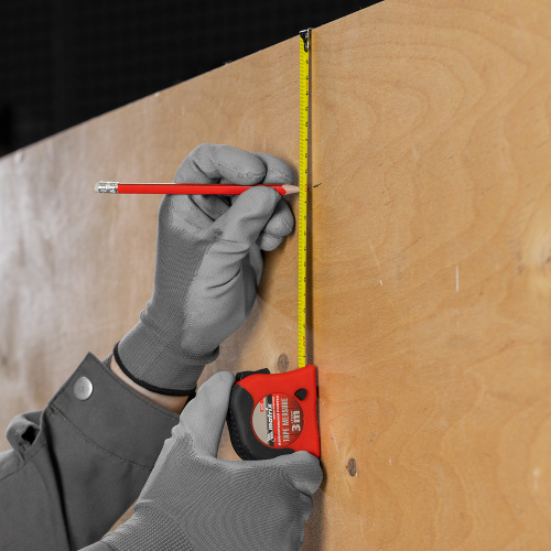 Рулетка Double fixation,3 м х 16 мм,обрезиненный корпус,двойная плавная фиксация Matrix по ценам производителя в Москве с доставкой по всей России