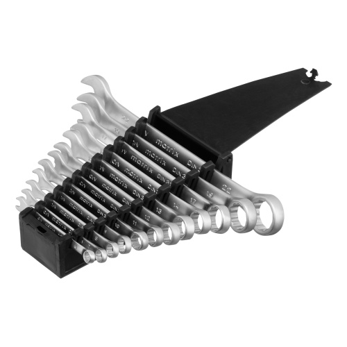 Набор ключей комбинированных, 6-22 мм, 12 шт, CrV, матовый хром Matrix по ценам производителя в Москве с доставкой по всей России