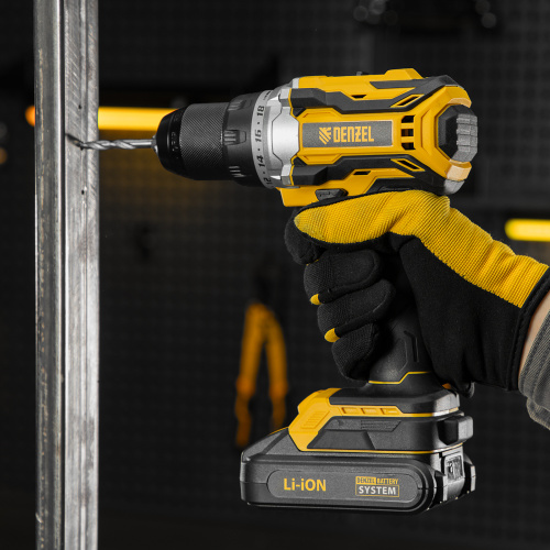 Дрель-шуруповерт аккумуляторная, бесщет. BLDL-18-02 Li-Ion, 18 В Denzel по ценам производителя в Москве с доставкой по всей России