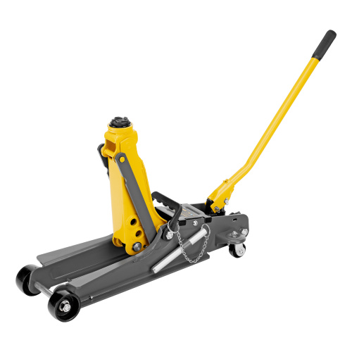 Домкрат гидравлический подкатной с фиксатором, 2,5 т,  85-385 мм, в пласт. кейсе Denzel по ценам производителя в Москве с доставкой по всей России