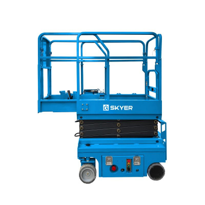 Самоходный ножничный подъемник SKYER PL0724 с выдвижной платформой (узкая база) по ценам производителя в Москве с доставкой по всей России