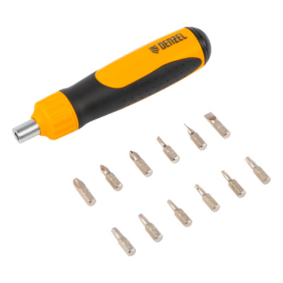 Отвертка реверсивная, механизм SmartPush 12 шт, S2 Denzel по ценам производителя в Москве с доставкой по всей России