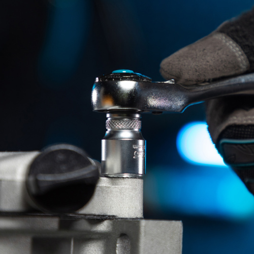 Набор торцевых головок, трещотка 120 зубьев, 1/4", CrV, 12 предметов Gross по ценам производителя в Москве с доставкой по всей России