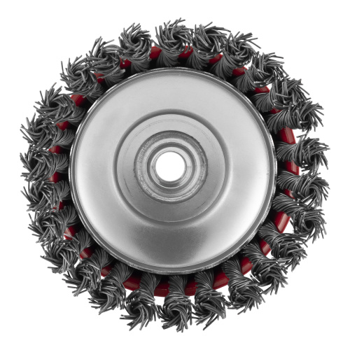 Щетка для УШМ, 125 мм, М14, "чашка", крученая проволока 0.8 мм Matrix по ценам производителя в Москве с доставкой по всей России