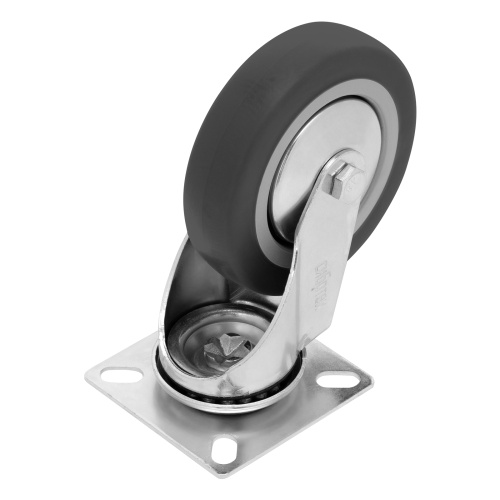 Колесо поворотное D 100 мм, крепление  платформенное Сибртех по ценам производителя в Москве с доставкой по всей России