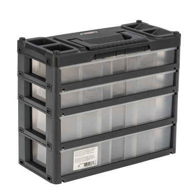 Органайзер для хранения с выдвижными лотками 310х150х260мм, 4 секции, пластик Stels по ценам производителя в Москве с доставкой по всей России