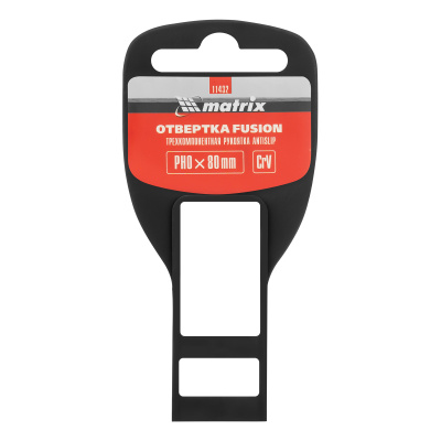 Отвертка Fusion, PH0 х 80 мм, CrV, трехкомпонентная рукоятка "Anti slip" Matrix по ценам производителя в Москве с доставкой по всей России
