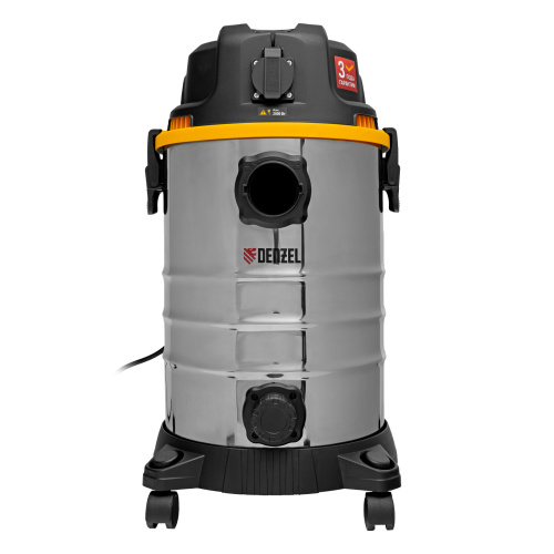 Пылесос строительный RVC30, 1400 Вт, бак 30 л, шланг 3 м, розетка с автосинхр. Denzel по ценам производителя в Москве с доставкой по всей России