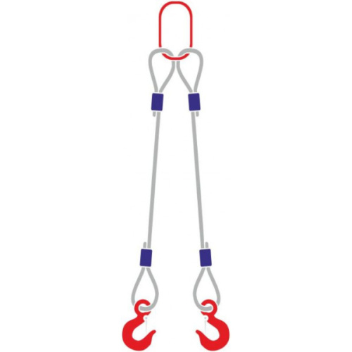 Строп канатный 2СК,  с 2 крюками 4Т x 4М по ценам производителя в Москве с доставкой по всей России