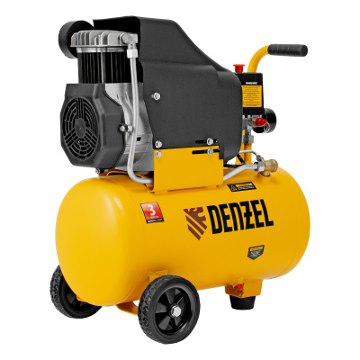 Компрессор воздушный DLC1300/24 безмасляный 1.3 кВт, 24 литра, 206 л/мин Denzel по ценам производителя в Москве с доставкой по всей России