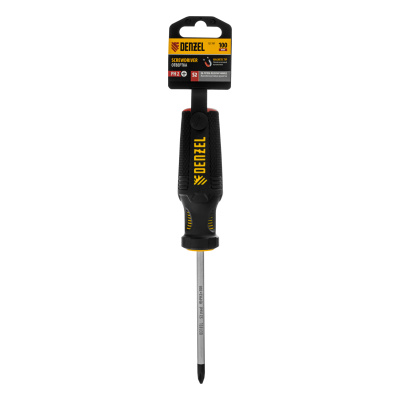 Отвертка, PH2х100 мм, S2, 3к рукоятка Denzel по ценам производителя в Москве с доставкой по всей России