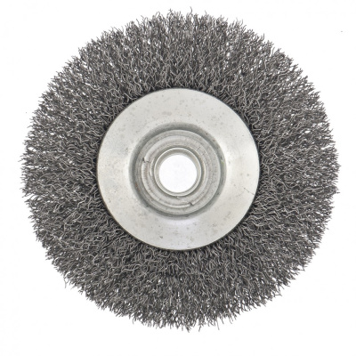 Щетка для УШМ, 100 мм, М14, "тарелка", витая проволока Сибртех по ценам производителя в Москве с доставкой по всей России