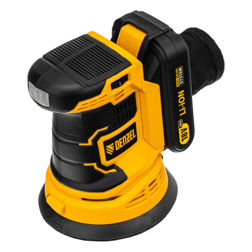 Машина шлифовальная эксцентриковая аккумуляторная COS-125, 18В Li-Ion Denzel по ценам производителя в Москве с доставкой по всей России