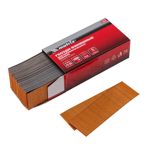 Гвозди финишные, (шпильки) 23GA для пневматического нейлера финишного D 0.64 мм, длина 20 мм, 5000 шт Matrix по ценам производителя в Москве с доставкой по всей России