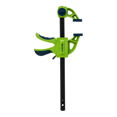 Струбцина F-образная, быстрозажимная, 200 х 70 х 420 мм, пластиковый корпус, фиксатор, двухкомпонентная рукоятка Сибртех по ценам производителя в Москве с доставкой по всей России