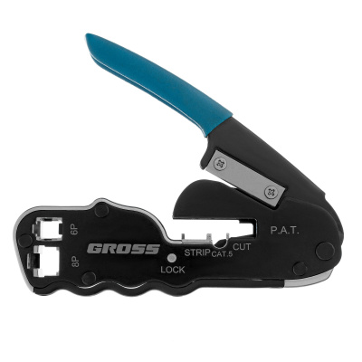 Клещи для обжима телефонных и компьютерных клемм RJ45, 8P и RJ11/12, 6P, компактный размер, CAT5 Gross по ценам производителя в Москве с доставкой по всей России