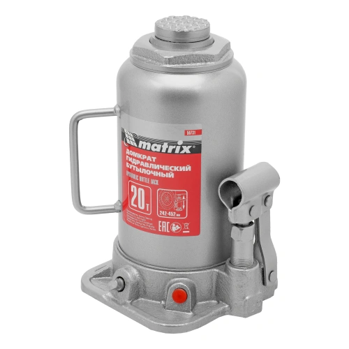 Домкрат гидравлический бутылочный, 20 т, высота подъема 242-452 мм Matrix по ценам производителя в Москве с доставкой по всей России