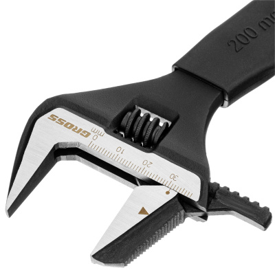 Ключ разводной, переставная губка, 200 мм, CRV GROSS по ценам производителя в Москве с доставкой по всей России