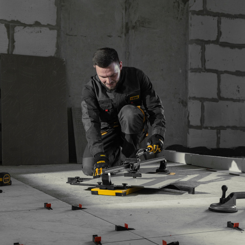 Плиткорез рельсовый 800х16мм, каретка на подш., стальная станина, усил. рукоятка-пенал Denzel по ценам производителя в Москве с доставкой по всей России