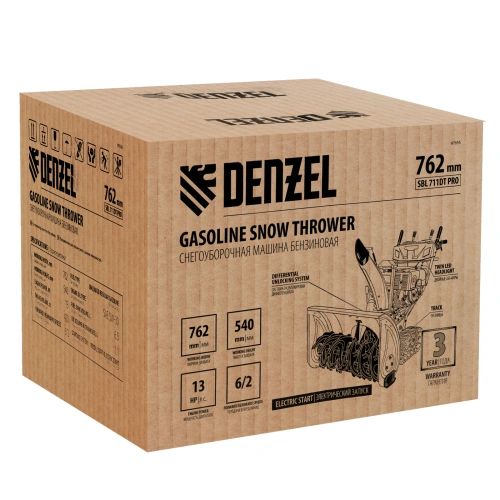 Бензиновая снегоуборочная машина SBL 711DT PRO, 420cc, гусеницы, эл.старт, блок. дифф. Denzel по ценам производителя в Москве с доставкой по всей России
