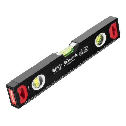 Уровень алюминиевый, усиленный, фрезерованный, 3 глазка, 400 мм Matrix по ценам производителя в Москве с доставкой по всей России