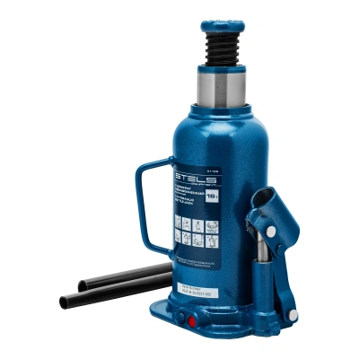Домкрат гидравлический бутылочный, 16 т, h подъема 227-457 мм Stels по ценам производителя в Москве с доставкой по всей России