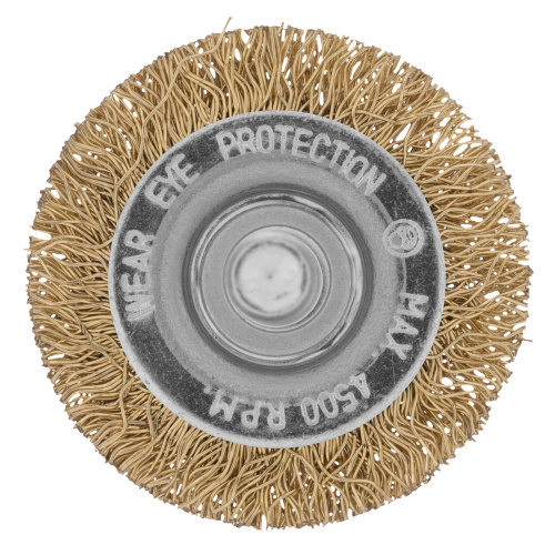 Щетка для дрели, 40 мм, плоская со шпилькой, латунированная витая проволока Matrix по ценам производителя в Москве с доставкой по всей России