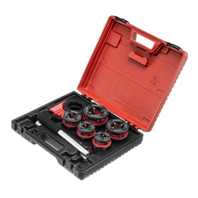 Набор клуппов 1/4-1/2-3/4-1-1.25"+ плашкодержатель с трещоткой, 8 предметов Matrix по ценам производителя в Москве с доставкой по всей России