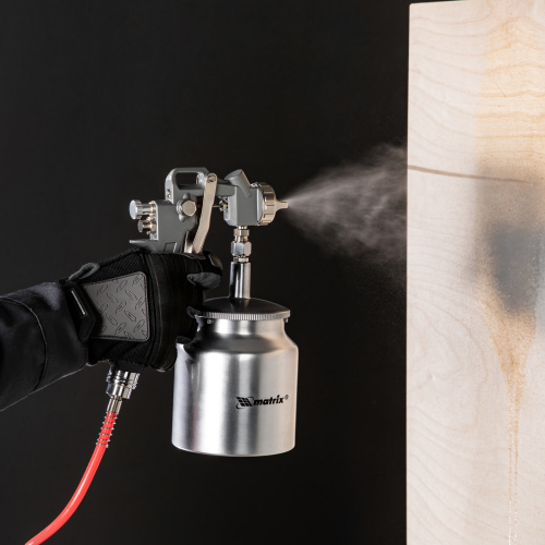 Краскораспылитель пневматический с нижним бачком V 0.75 л, сопло D 1.2, 1.5 и 1.8 мм Matrix по ценам производителя в Москве с доставкой по всей России