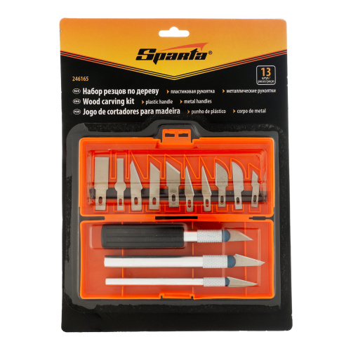 Набор резцов по дереву, пластмассовые рукоятки, 13 шт, Sparta по ценам производителя в Москве с доставкой по всей России