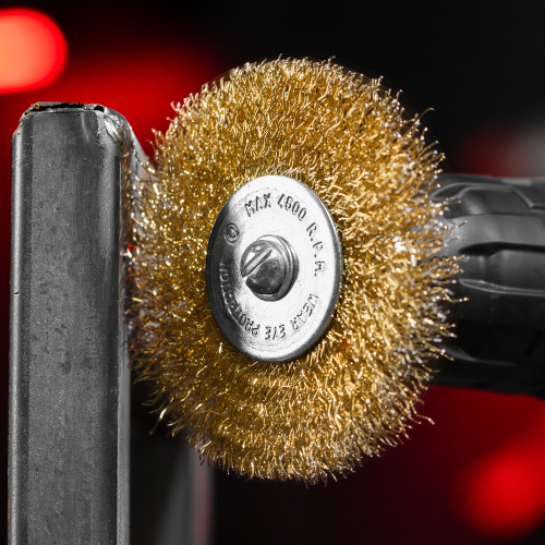 Набор щеток для дрели, 3 шт, 3 плоские, 50-63-75 мм, со шпильками, металлические Matrix по ценам производителя в Москве с доставкой по всей России