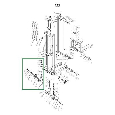 Колесная опора поворотная в сборе для MS по ценам производителя в Москве с доставкой по всей России