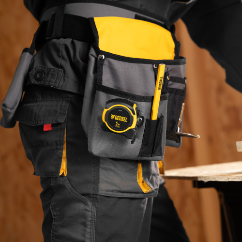 Рулетка 5м х 19мм, двухкомп. корпус, магнитный обрезиненный зацеп Denzel по ценам производителя в Москве с доставкой по всей России