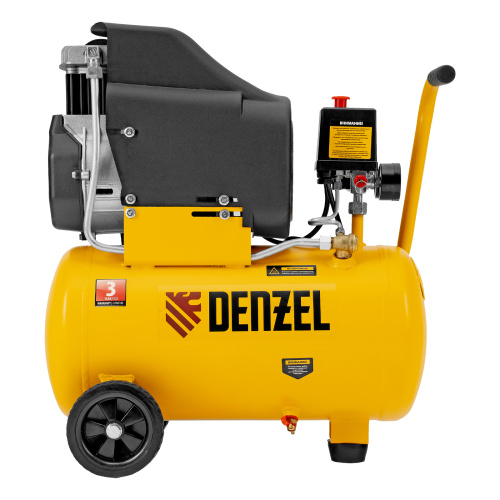 Компрессор воздушный DLC1300/24 безмасляный 1.3 кВт, 24 литра, 206 л/мин Denzel по ценам производителя в Москве с доставкой по всей России