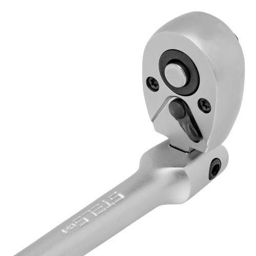 Ключ-трещотка шарнирный 1/4", СrV, 72 зуба, с быстрым сбросом, матовый хром Stels по ценам производителя в Москве с доставкой по всей России