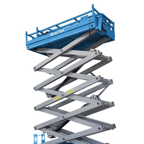 Самоходный ножничный подъемник с выдвижной платформой SKYER PL1625 по ценам производителя в Москве с доставкой по всей России